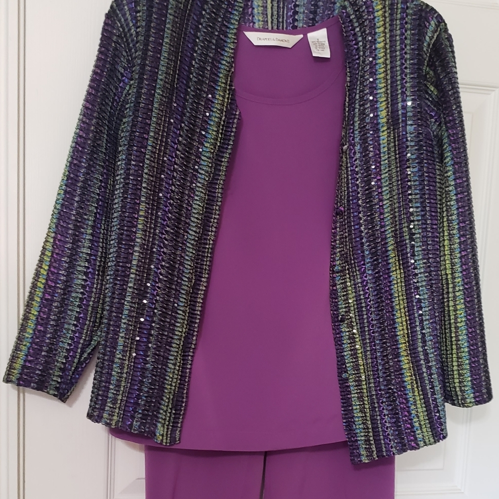 Three piece set..jacket, top and bottom